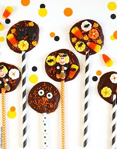 Party Ideas | Party Printables Blog: Halloween Chocolate Bark Lollipops Recipe