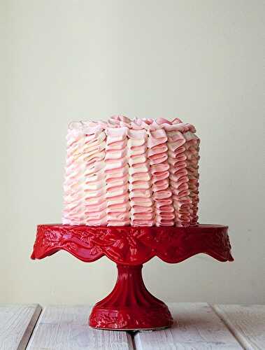Party Ideas | Party Printables Blog: How To Make a Ribbon Ruffle Frosted Cake