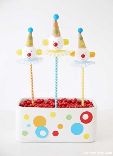 Party Ideas | Party Printables Blog: How to Make DIY Circus Clown Cake Pops