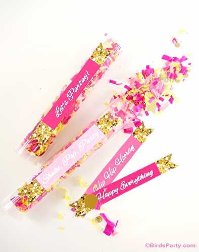 Party Ideas | Party Printables Blog: How to Make DIY Confetti Poppers for Your Party
