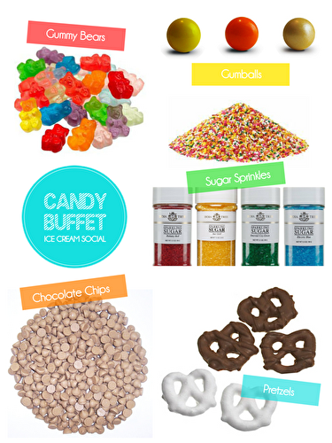 Party Ideas | Party Printables Blog: How to Style an Ice Cream & Candy Bar