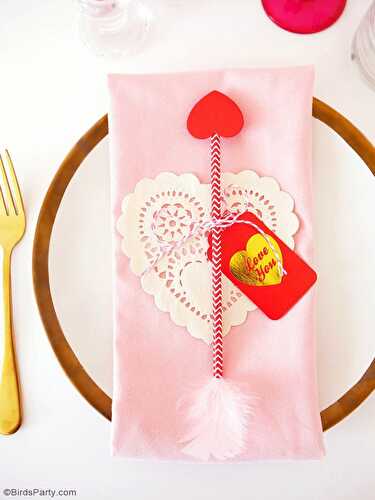 Party Ideas | Party Printables Blog: Last Minute Valentine's Day DIY Table Decor