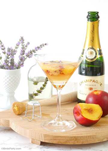 Party Ideas | Party Printables Blog: Lavender & Peach Champagne Cocktail Recipe