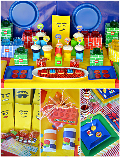 Party Ideas | Party Printables Blog: Lego Inspired Birthday Desserts Table & Party Ideas