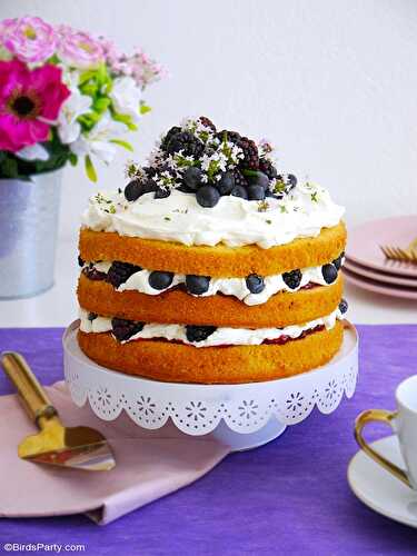 Party Ideas | Party Printables Blog: Lemon and Berries Cake with Mascarpone Frosting