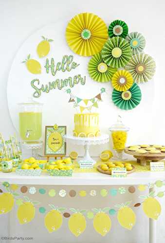 Party Ideas | Party Printables Blog: Lemon Themed Party Ideas with DIY Decorations