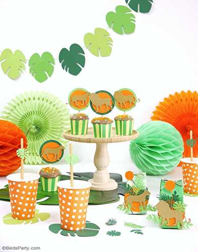 Party Ideas | Party Printables Blog: Lion and Jungle DIY Birthday Party Decorations