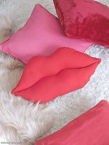 Party Ideas | Party Printables Blog: Lips Pillow DIY with FREE Pattern 