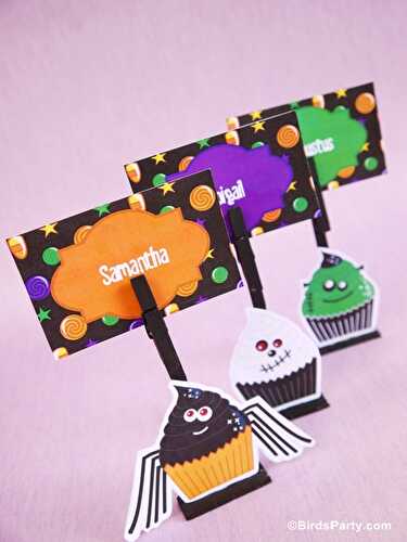 Party Ideas | Party Printables Blog: Little Monsters Halloween DIY Place Card Holders