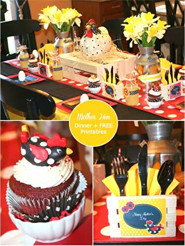 Party Ideas | Party Printables Blog: Mother's Day Mother Hen Dinner Party