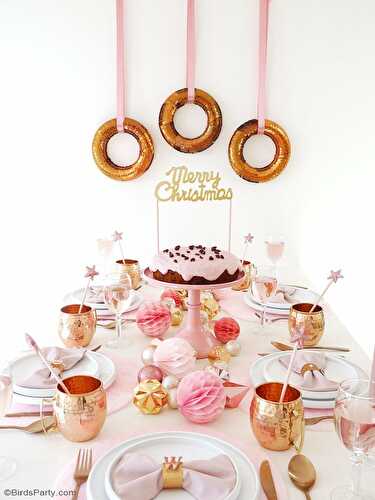 Party Ideas | Party Printables Blog: My Pink & Copper Christmas Party