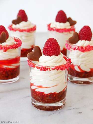 Party Ideas | Party Printables Blog: No-Bake Raspberry Cheesecake Parfaits Recipe