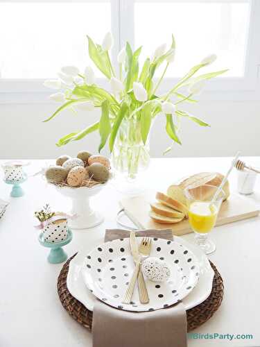 Party Ideas | Party Printables Blog: Our Easter Brunch Tablescape