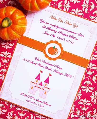 Party Ideas | Party Printables Blog: Our New Princess Pumpkin Party Printables