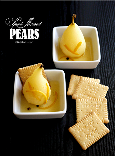 Party Ideas | Party Printables Blog: Party Recipe | Spiced Muscat Pears