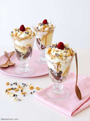Party Ideas | Party Printables Blog: Peanut Butter & Chocolate Brownie Sundaes