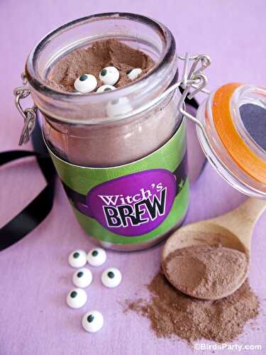 Party Ideas | Party Printables Blog: Pumpkin Spice Halloween Witch's Brew Hot Cocoa Mix