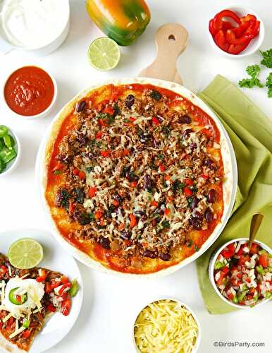 Party Ideas | Party Printables Blog: Quick & Easy Mexican Tortilla Pizzas