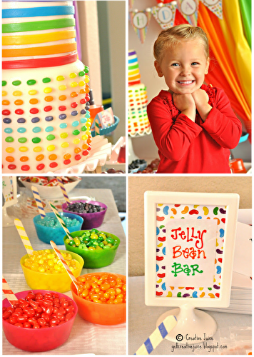 Party Ideas | Party Printables Blog: Rainbow Jelly Bean Birthday Party Ideas