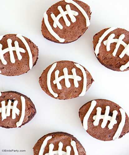 Party Ideas | Party Printables Blog: Recipe | Chocolate Brownie Super Bowl Footballs