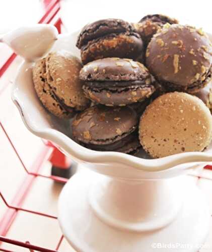 Party Ideas | Party Printables Blog: Recipe | Crunchy Chocolate Macarons with Chocolate Ganache