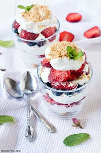 Party Ideas | Party Printables Blog: Red, White & Blue Summer Berry Parfaits