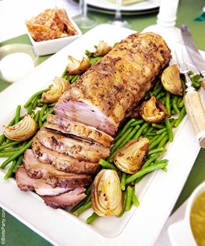 Party Ideas | Party Printables Blog: Roast Pork with Herb & Mustard Crust Recipe