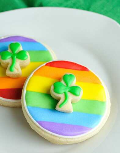 Party Ideas | Party Printables Blog: St Patrick's Day | DIY Rainbow Decorated Cookies Recipes