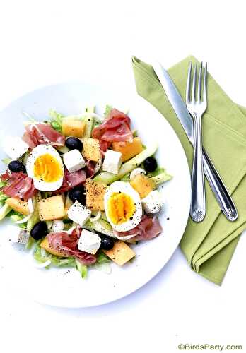 Party Ideas | Party Printables Blog: Summer Party Recipe | Cantaloupe & Cured Ham Salad