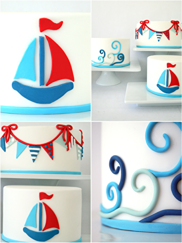 Party Ideas | Party Printables Blog: Trio of DIY Nautical Cakes Using Sugar Paste Fondant