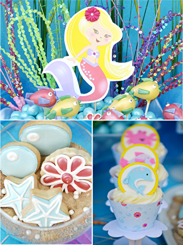 Party Ideas | Party Printables Blog: Under The Sea Mermaid Birthday Party