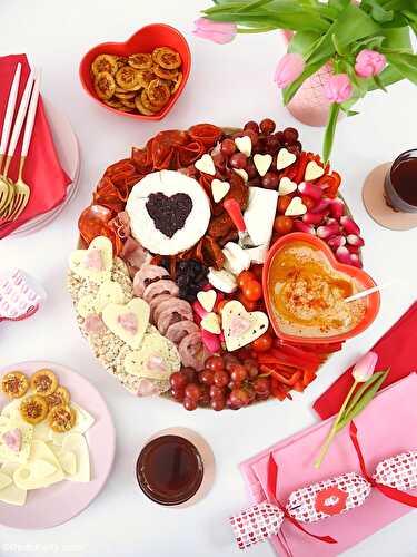Party Ideas | Party Printables Blog: Valentine's Day Cheese and Charcuterie Board