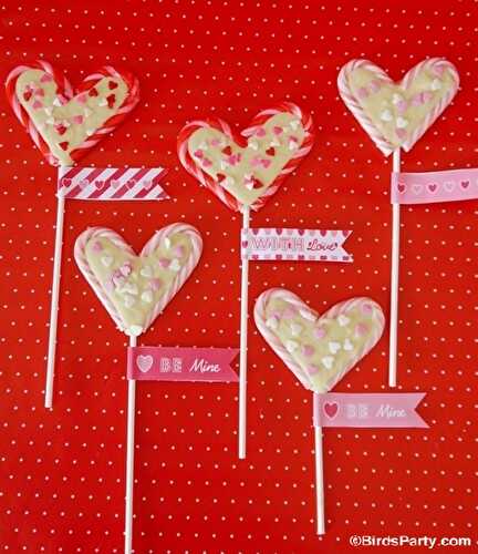 Party Ideas | Party Printables Blog: Valentine's Heart Lollipops using Candy Canes