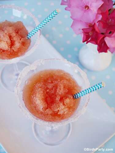 Party Ideas | Party Printables Blog: Watermelon Frozen Granita Cocktail Recipe