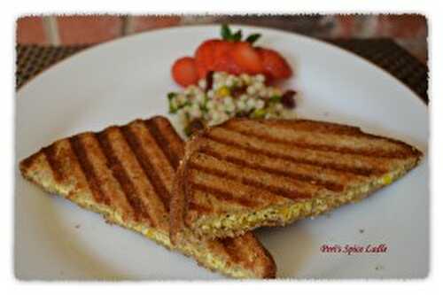 Egg Salad with Bell Peppers in a Toastie-style Panini Sandwich