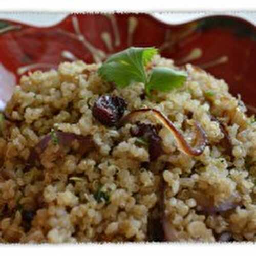 Quinoa Pulao with Caramelized Onion and Walnuts