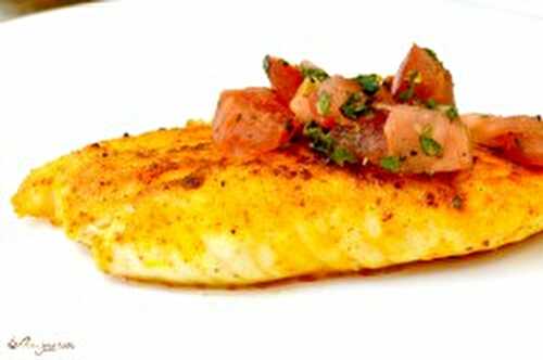 Spiced Tilapia Fish with Fresh Tomato Relish