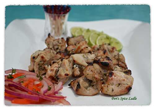 Buttermilk and Thyme Chicken Tikka Kebab...on the Grill - Peri's Spice Ladle
