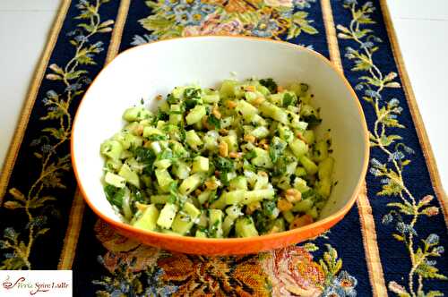 Peanut and Cucumber Salad in a Tempered Dressing