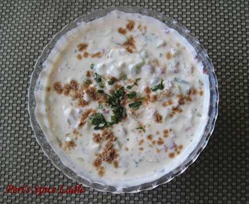 Raita-Cucumber and Onion Salad in a Yogurt Dressing - Peri's Spice Ladle