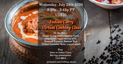 Virtual Cooking Class - Indian Curry - Peri's Spice Ladle