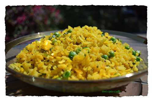 Welcome Spring with a Turmeric Pressed-Rice (Poha) and Pea Salad - Peri's Spice Ladle
