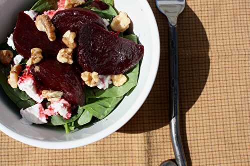 Balsamic Beet and Spinach Salad