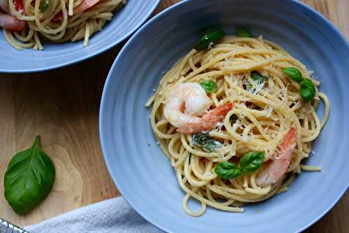 Lemon Spaghetti with Shrimp
