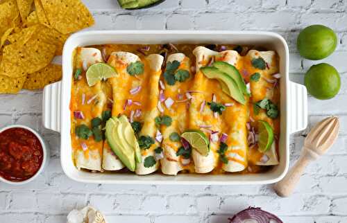 Cheesy Vegetarian Enchiladas | Piece of Lulu