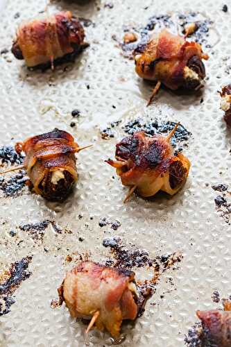 Goat Cheese Stuffed Dates Wrapped in Bacon | Piece of Lulu