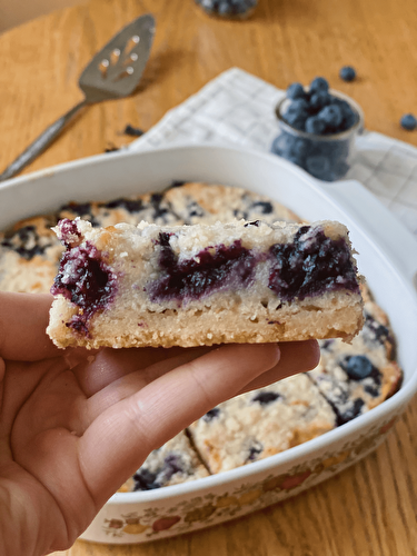 Healthy Blueberry Crumble Bars | Piece of Lulu