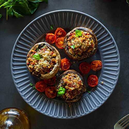 Recipe for Portobello Stuffed Mushrooms | Vegan and Gluten-Free