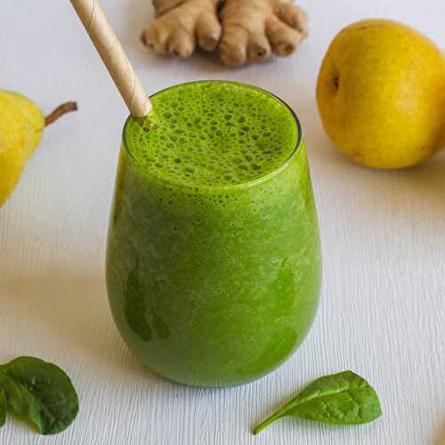 Frozen Spinach Smoothie with Ginger Root