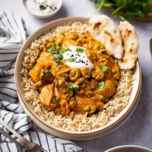 Easy Vegetable Garam Masala Curry (Mushroom Tikka)